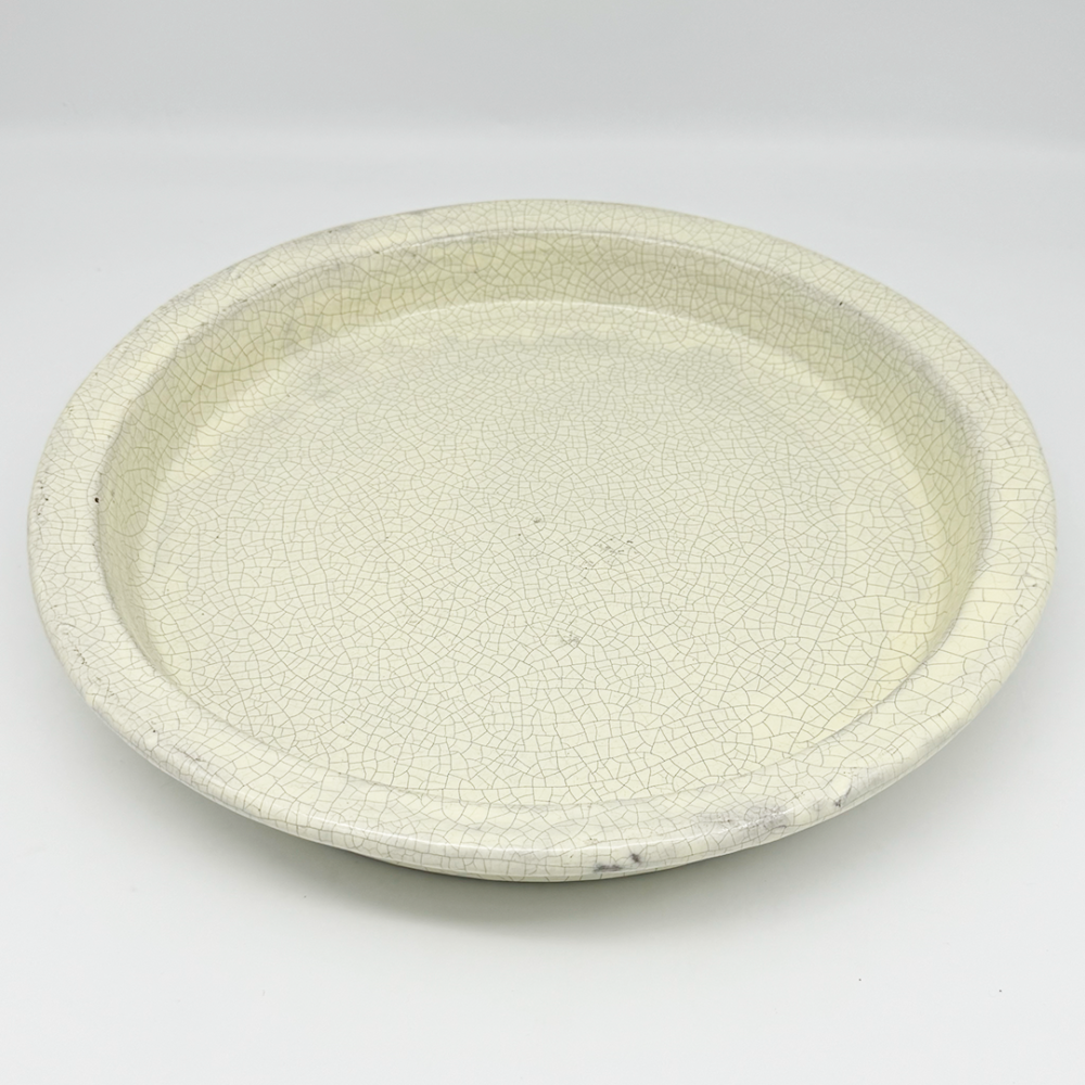Cerâmica Redonda Rasa Branca 50cm