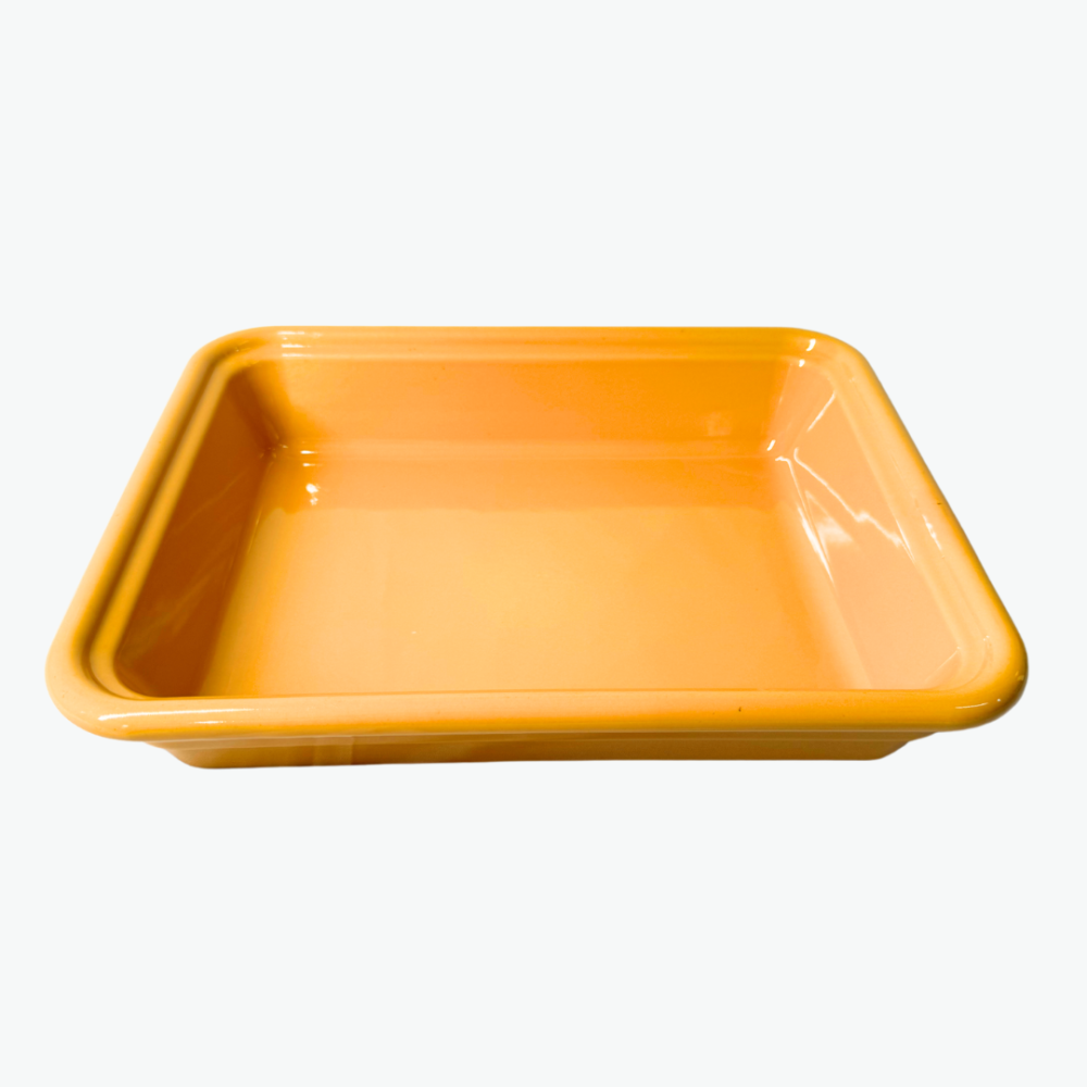 Pirex de louça amarelo