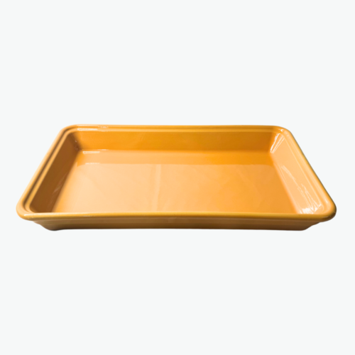 Pirex de louça amarelo