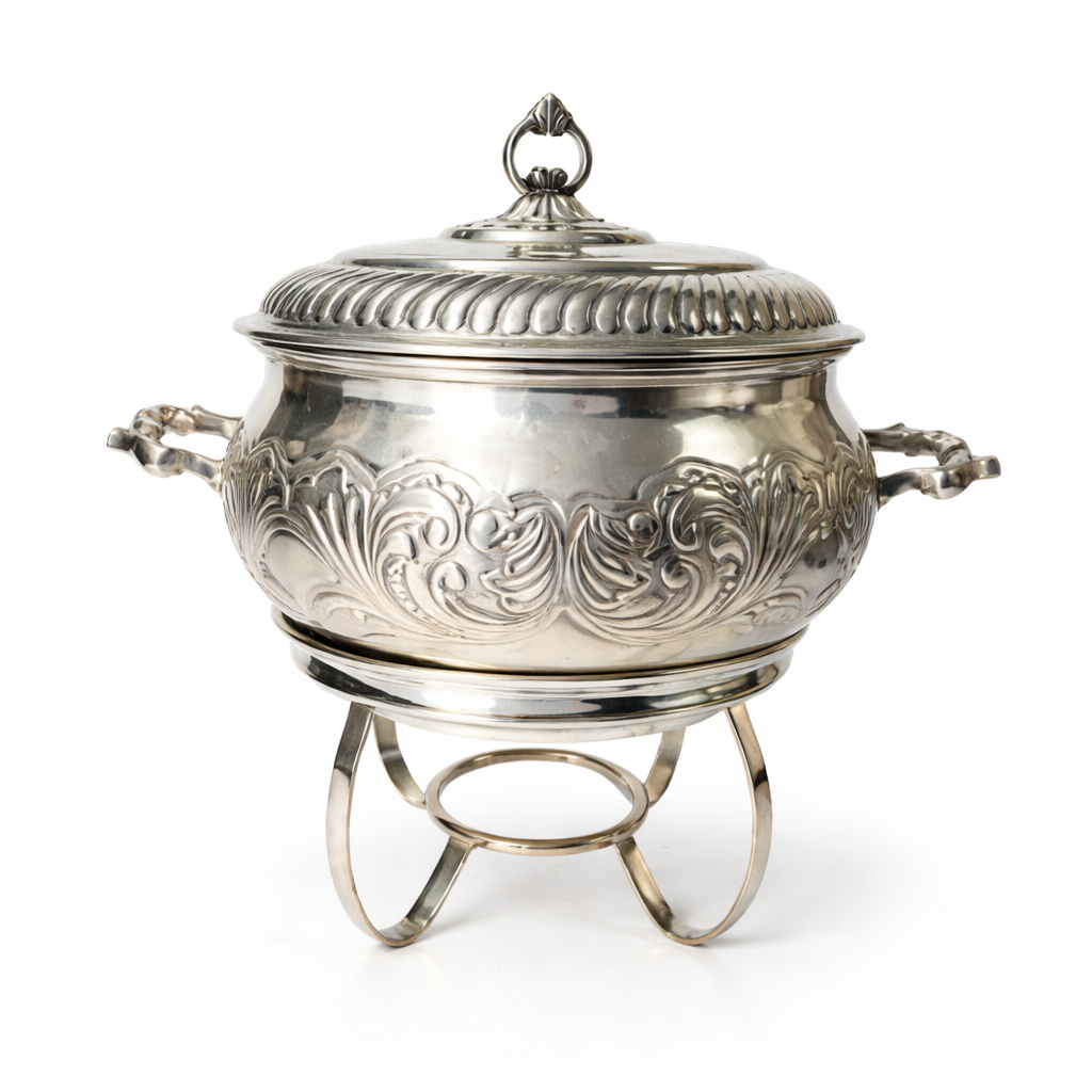 Rechaud de Prata Banho Maria Rústico G