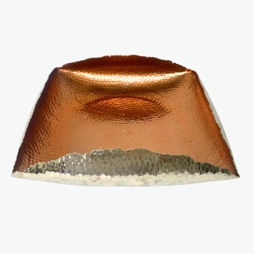 Cesto de cobre quadrado 39cm